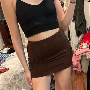 Princess Polly Brown Mini Skirt